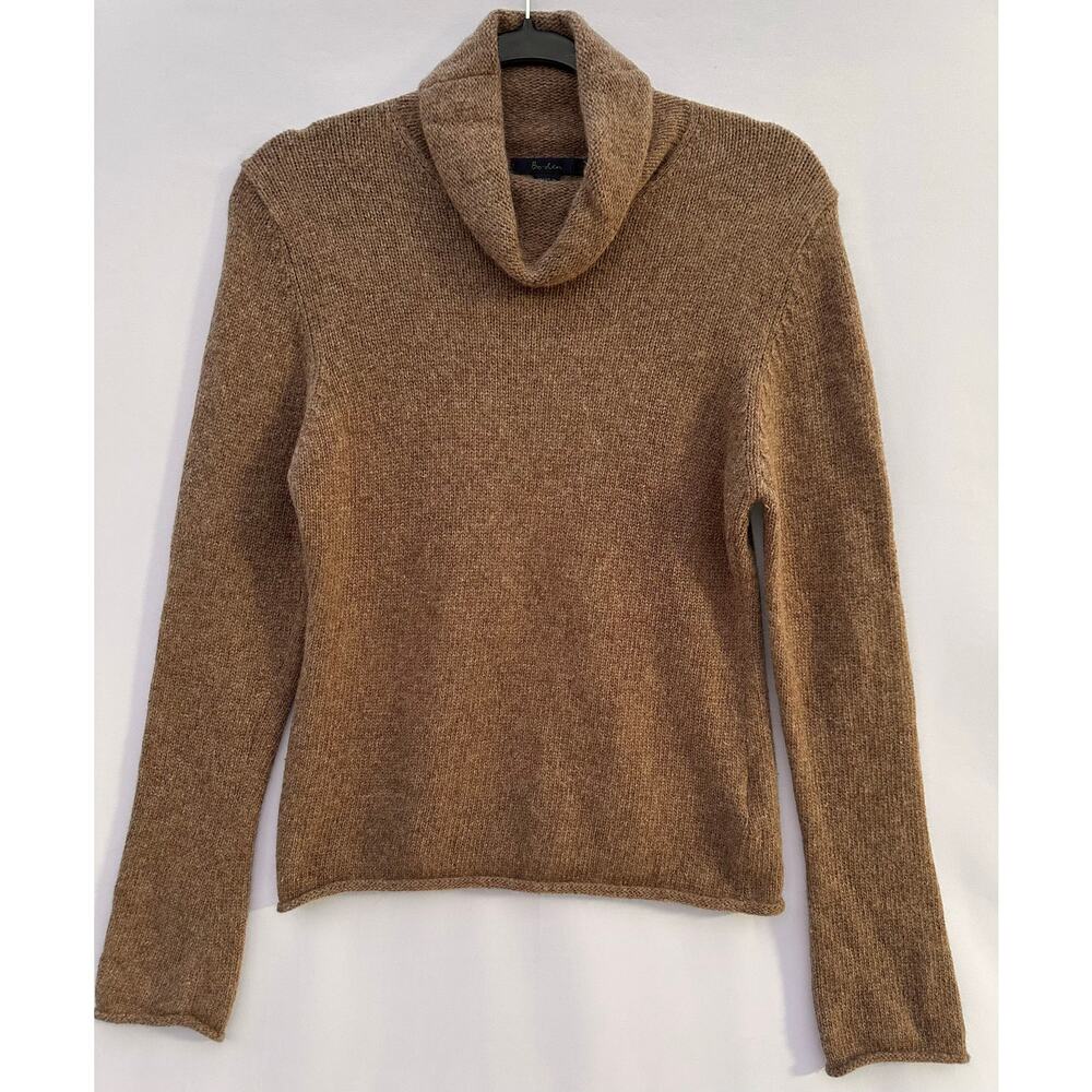 Boden Brown Turtleneck Lambswool Angora Blend Knit Sweater Size Medium Roll Neck - Picture 2 of 10